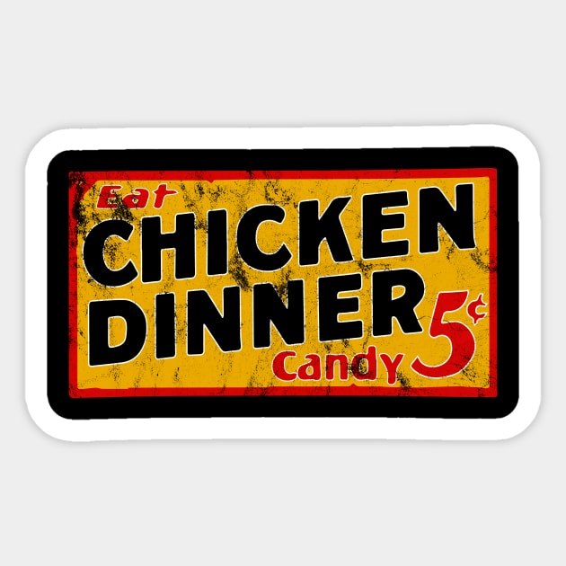 Chicken Dinner Candy Sticker by pjsignman
